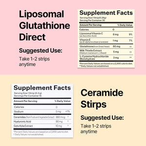 Glow Defense Duo (45 Strips) | Liposomal Glutathione + Ceramide