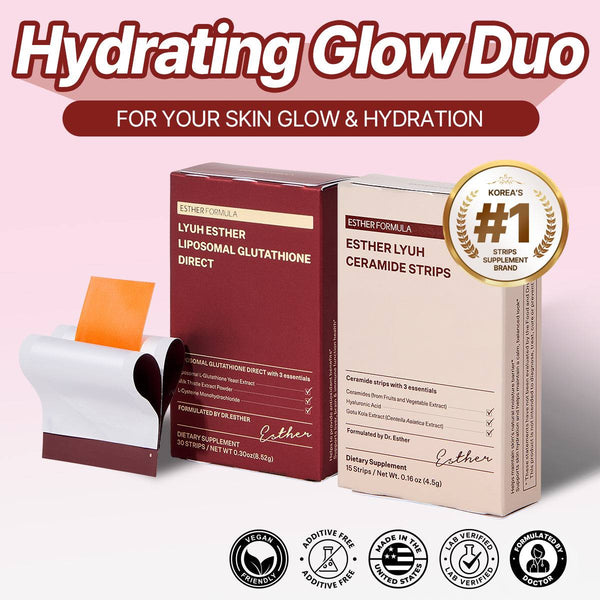 Hydrating Glow Duo (45 Strips) | Liposomal Glutathione Direct + Ceramide