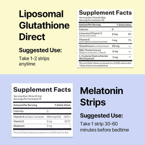 Night Reset Duo (60 Strips) | Liposomal Glutathione + Melatonin