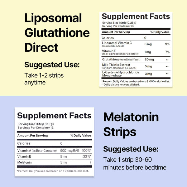 Night Reset Duo (60 Strips) | Liposomal Glutathione + Melatonin