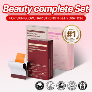 Beauty Complete Set (75 Strips) | Liposomal Glutathione Direct + Biotin + Ceramide