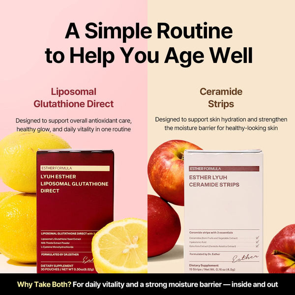 Glow Defense Duo (45 Strips) | Liposomal Glutathione + Ceramide