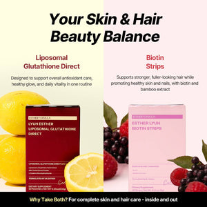Beauty Boost Duo (60 Strips) | Liposomal Glutathione + Biotin