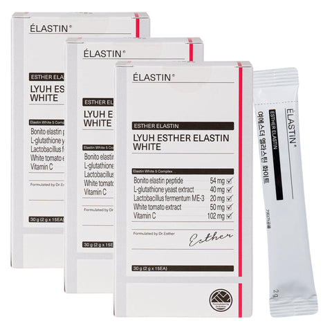 ESTHER FORMULA Elastin [2+1] Elastin White (3Box) Elastin White - Whitening Effect Skincare Beauty health supplements