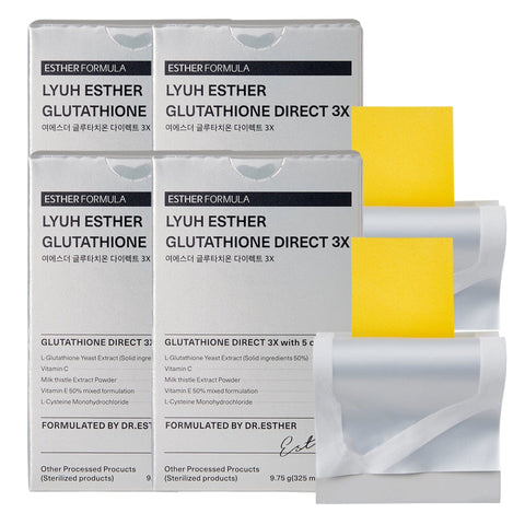 ESTHER FORMULA Glutathione [2+2] Glutathione Direct Film 3X (4BOX) Glutathione Direct Film 3X - Anti-aging fatty liver insulin resistance skincare wrinkles
