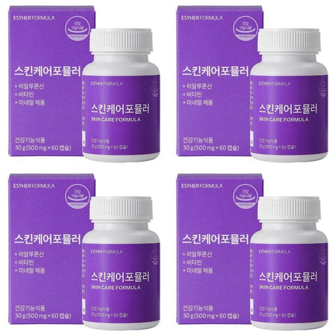 ESTHER FORMULA Hyaluronic acid [2+2] Skincare Formula (4Box) Skincare Formula 60 Capsules Beauty Supplements Moisture Facial Body